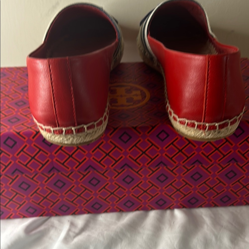 Tory Burch Red and Blue Women's Loafers - Picture 9 of 12